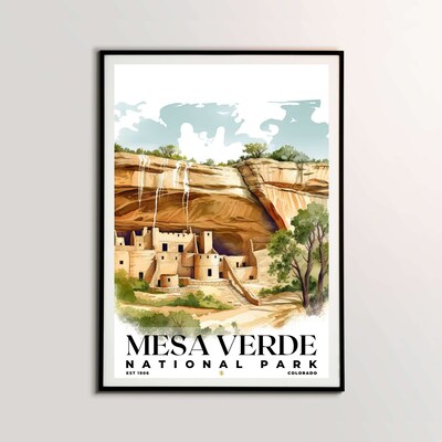 Mesa Verde National Park Poster, Travel Art, Office Poster, Home Decor | S4 - image1